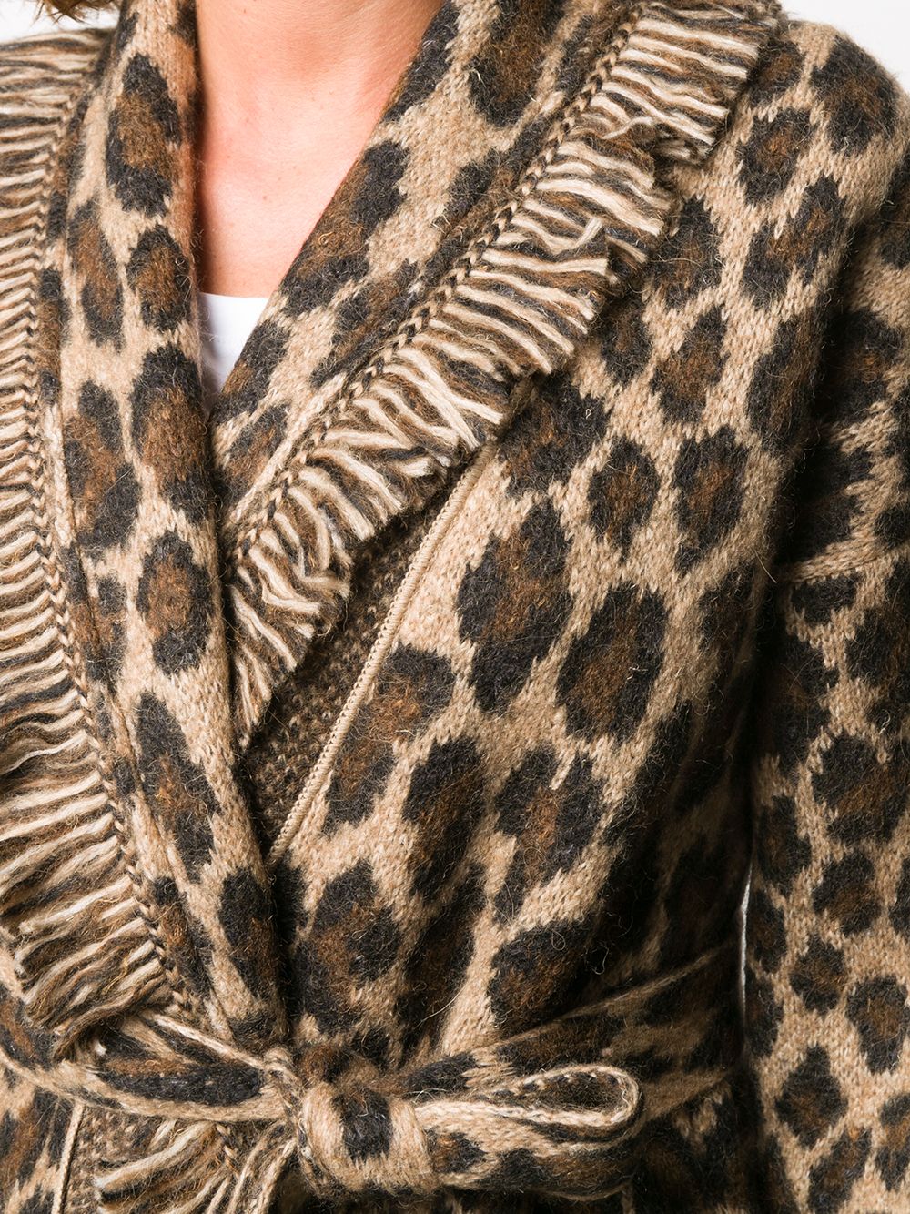 фото Alanui brushed wool leopard cardigan