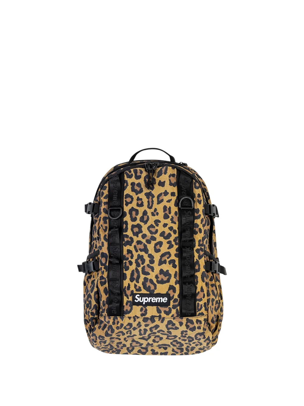 Supreme Leopard Print Backpack - Brown