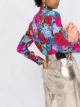 MSGM تنورة ميتاليك بقصة حرف A