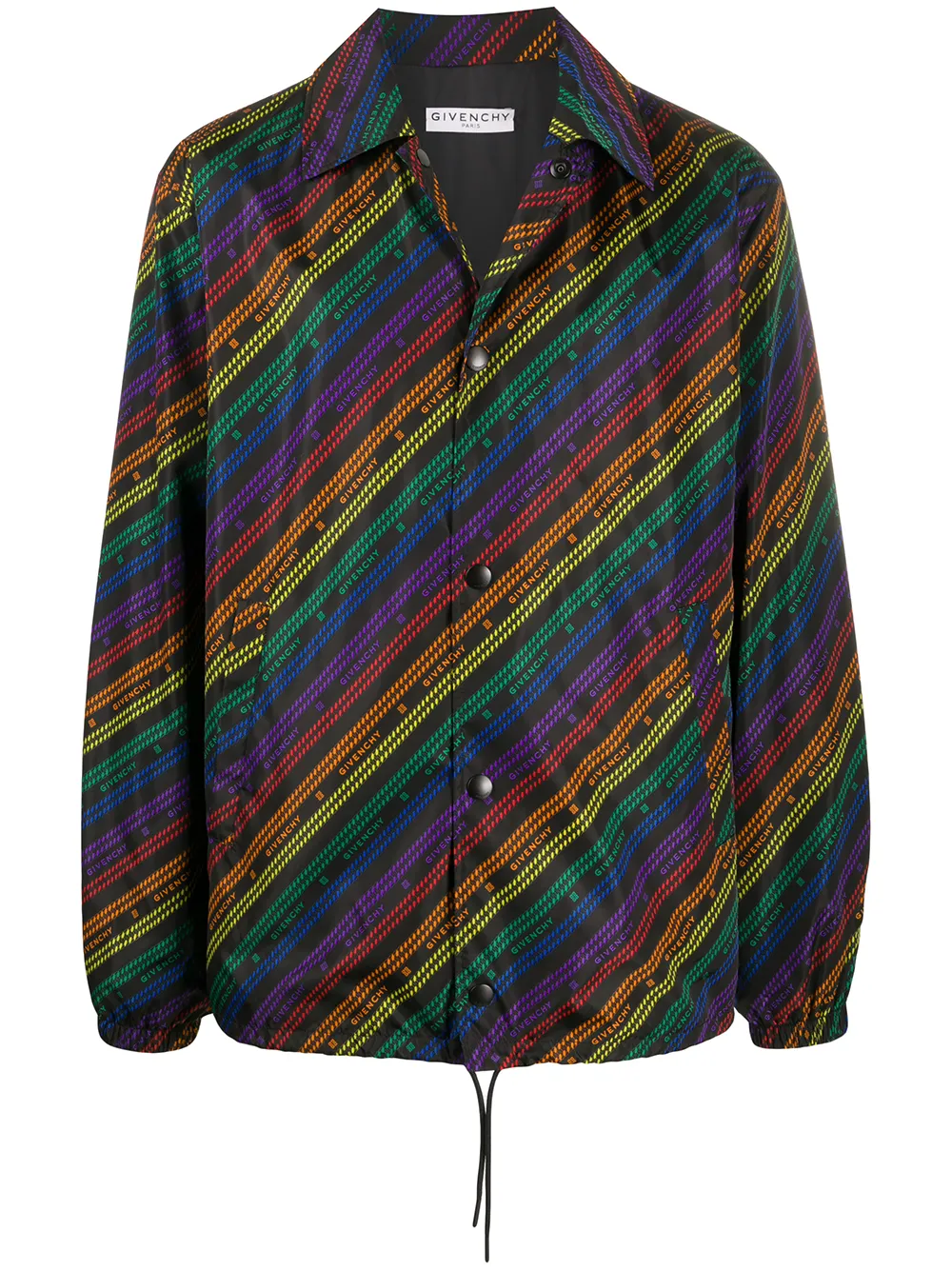 锁链印花排扣夹克