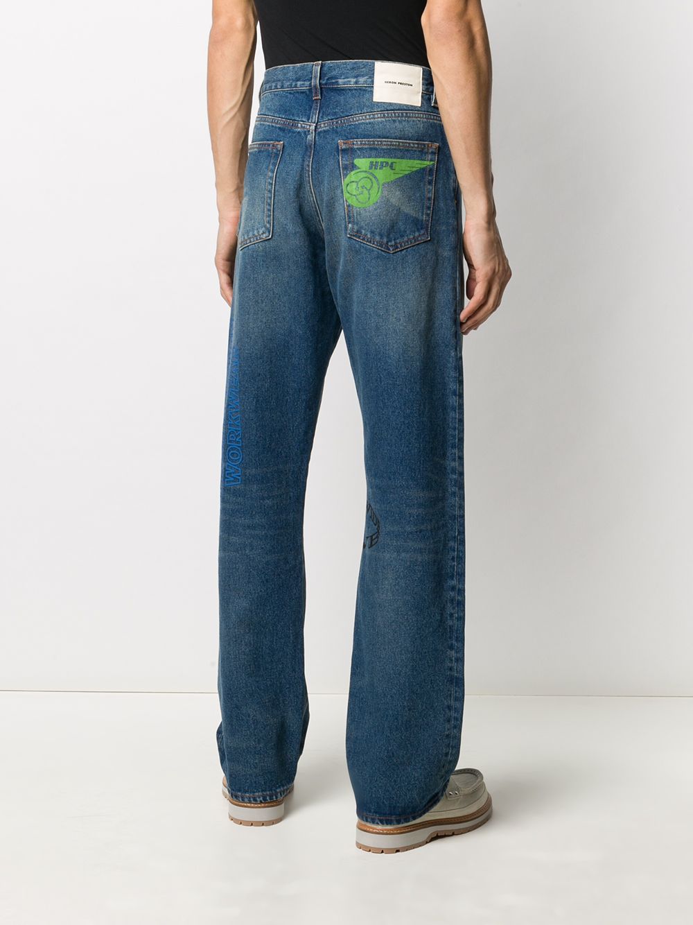 фото Heron preston graphic print bootcut jeans