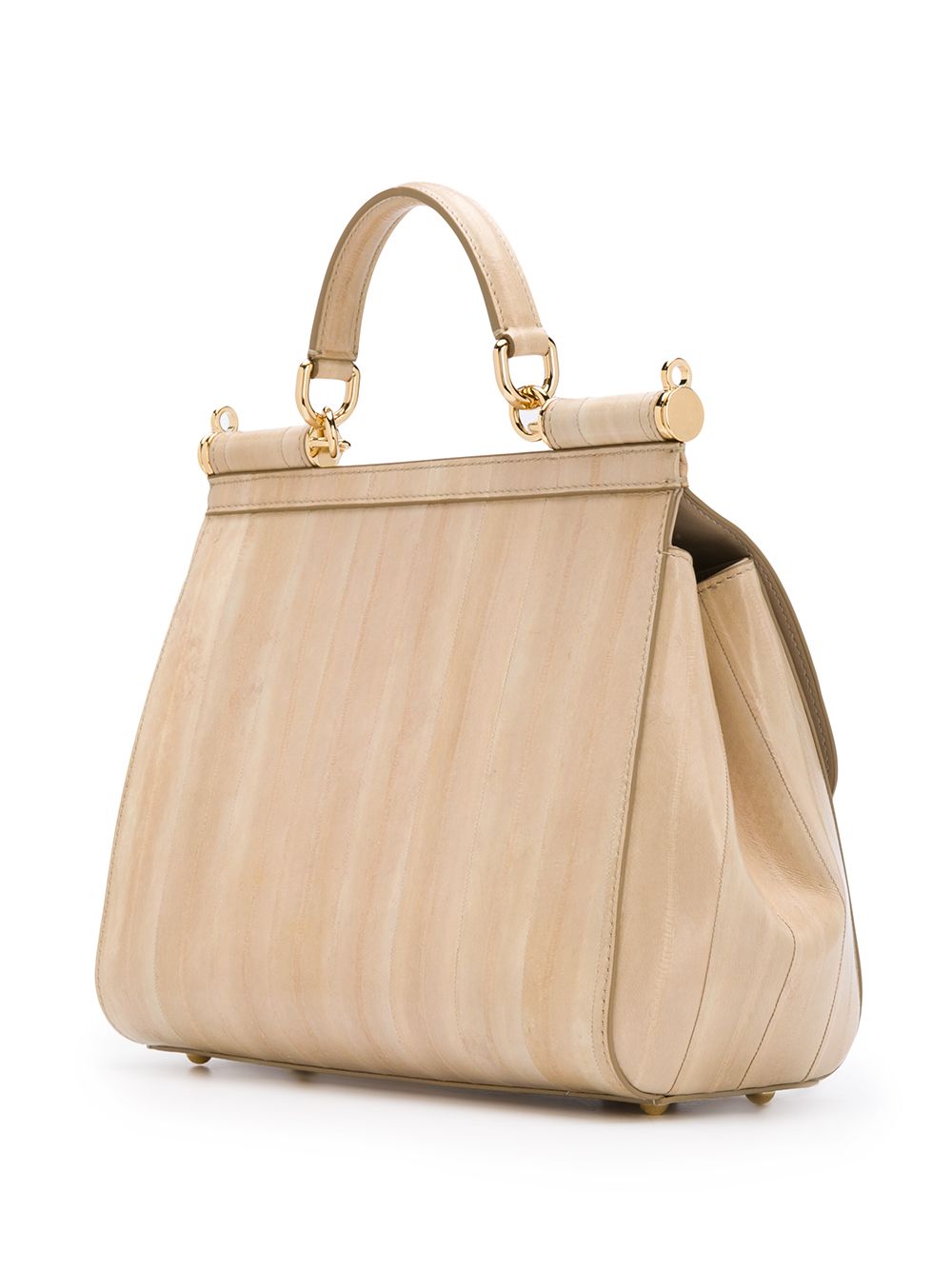 Shop Dolce & Gabbana Medium Sicily Top-handle Bag In Neutrals