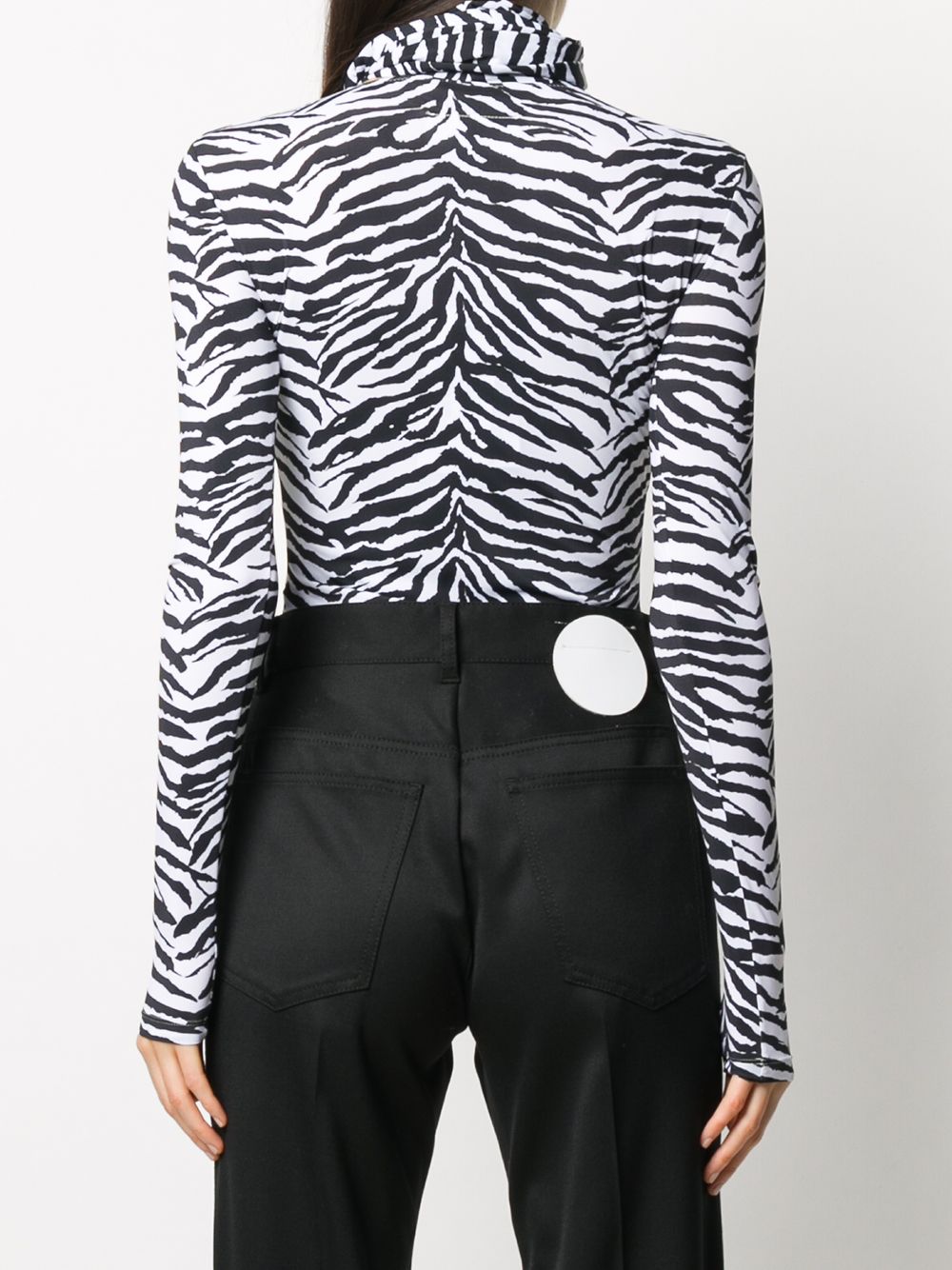 фото Mm6 maison margiela zebra print bodysuit