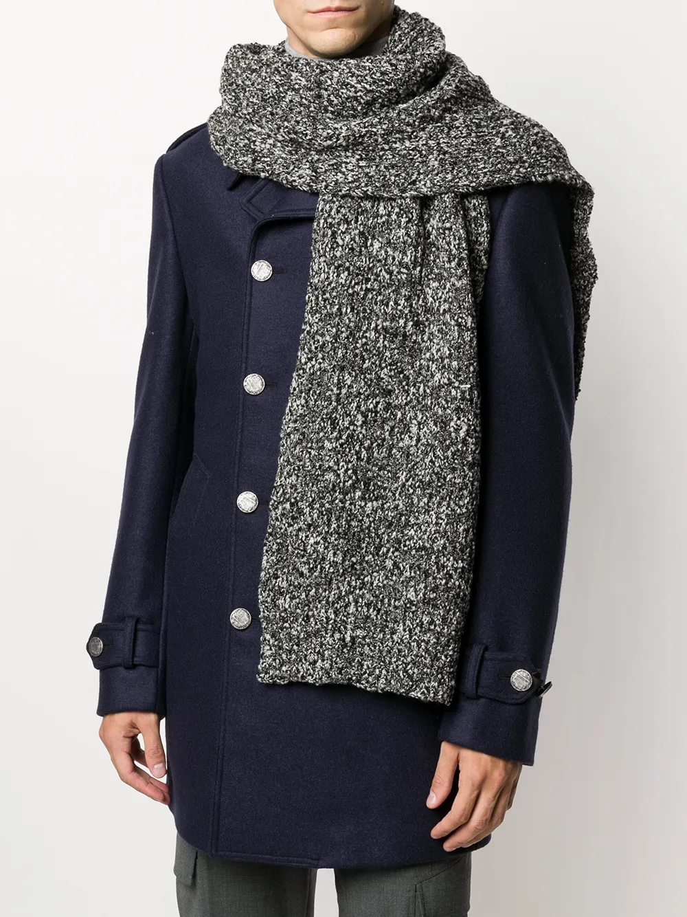 Dolce & Gabbana Tweekleurige sjaal - Zwart