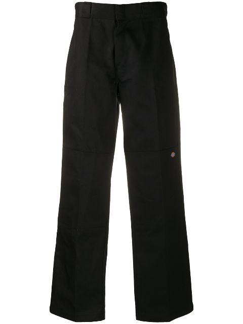 Misbhv Monogram-print Straight-leg Trousers In Schwarz