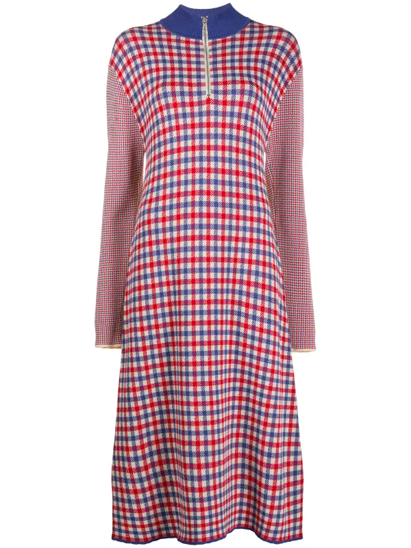 yellow gingham midi dress