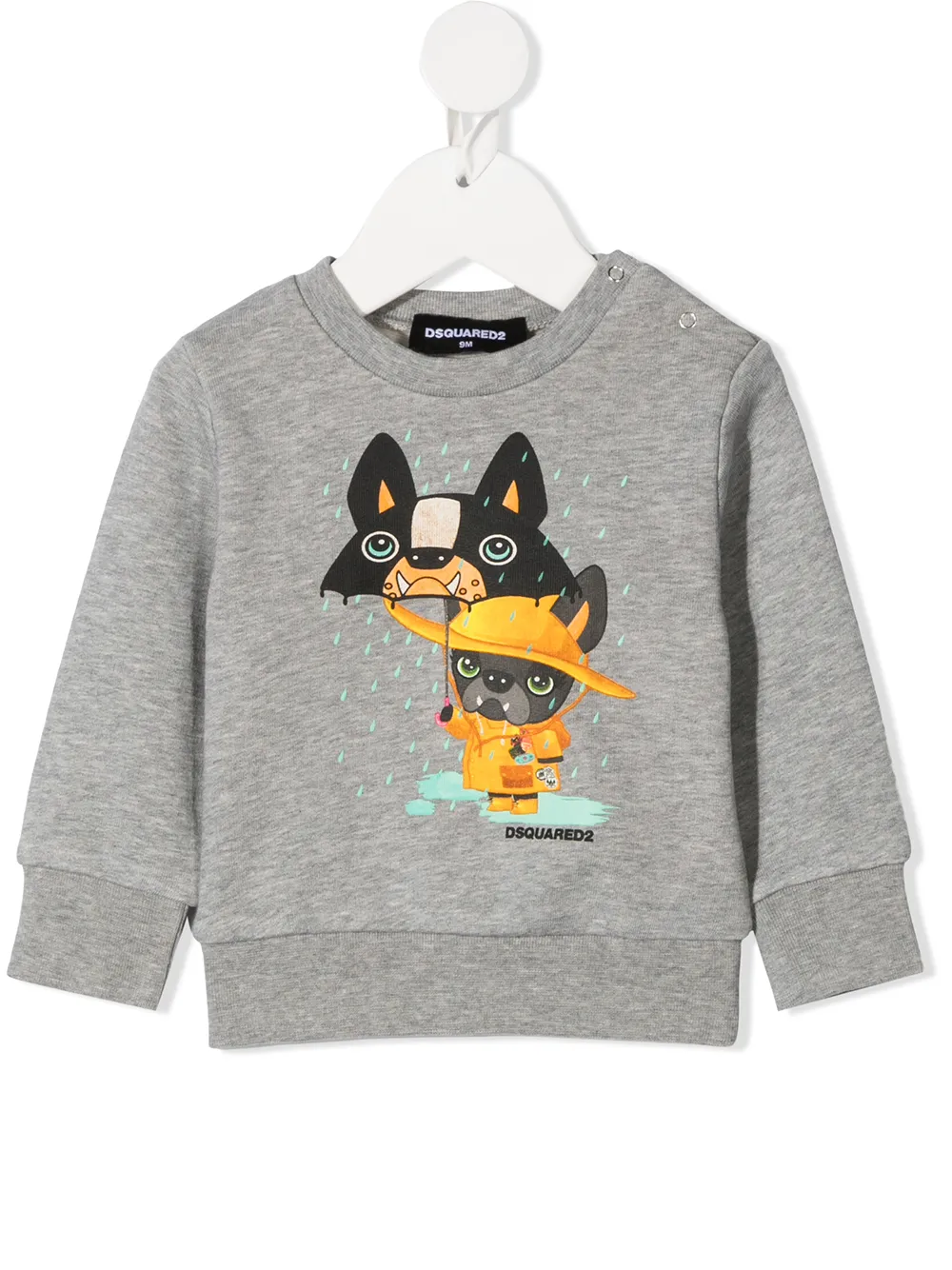 Dsquared2 Multicolor Print Sweatshirt In Grey In Grey