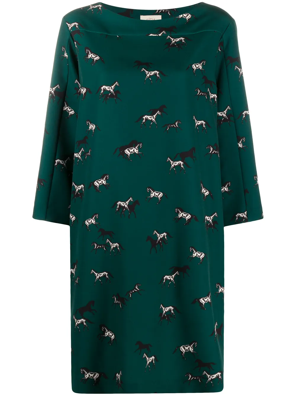 

Altea vestido midi caballos estampados - Verde
