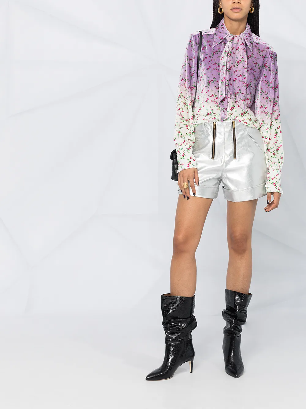 Philosophy Di Lorenzo Serafini Blouse met bloemenprint - Paars