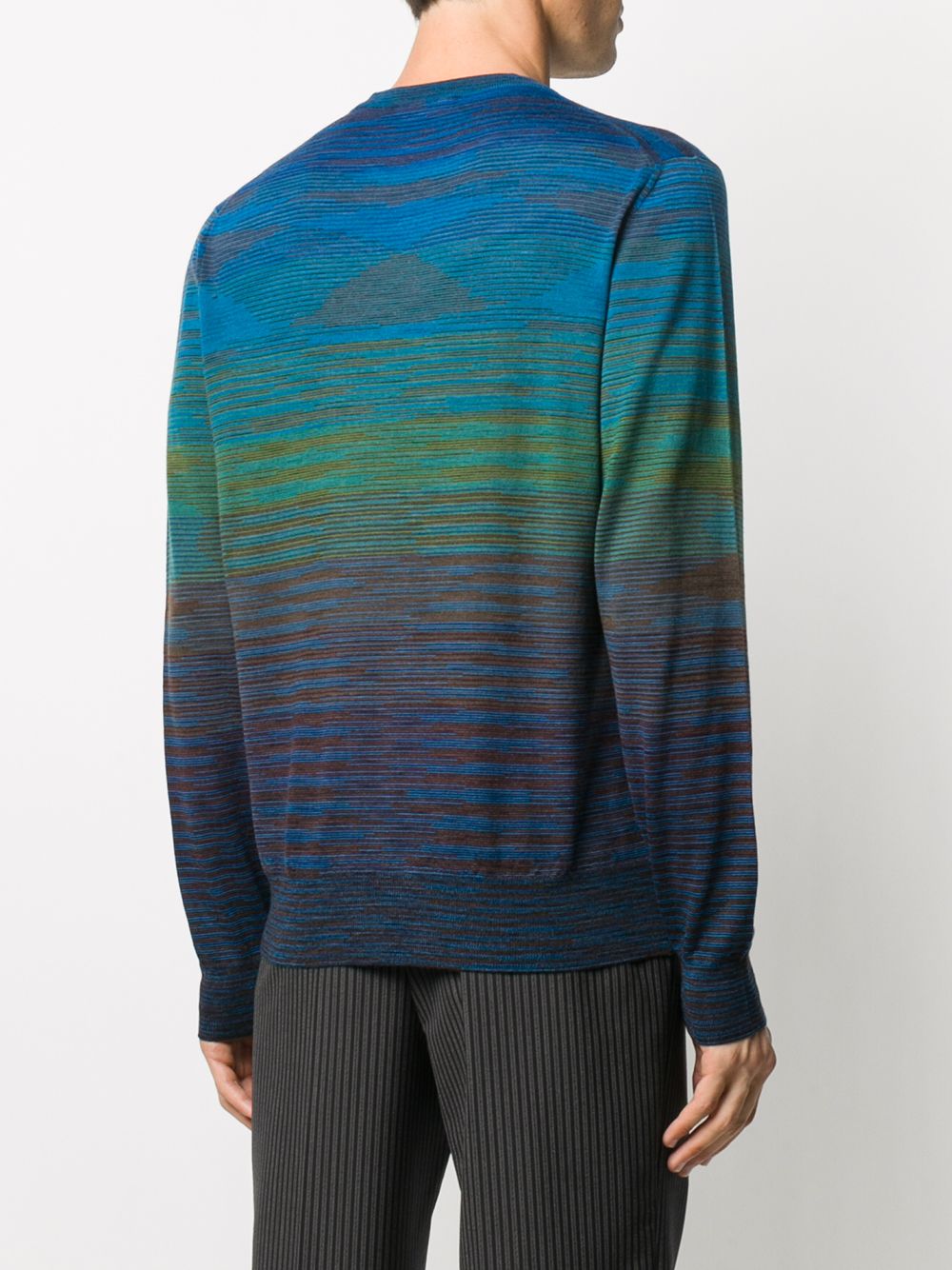 фото Missoni полосатый пуловер с круглым вырезом