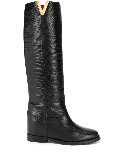 Bottes à plaque logo - Via Roma 15 - Modalova