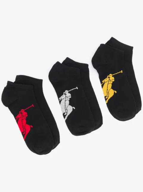 Polo Ralph Lauren set de tres pares de calcetines con logo bordado