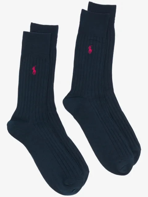 Polo Ralph Lauren pony motif ribbed socks