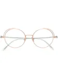 Jimmy Choo Eyewear Sun round frame glasses - Gold