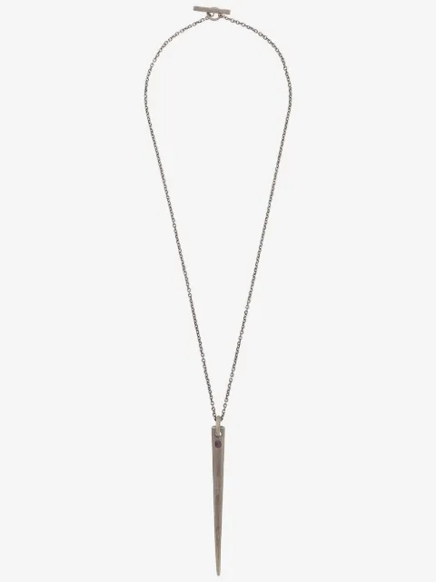 Parts of Four large spike pendant necklace