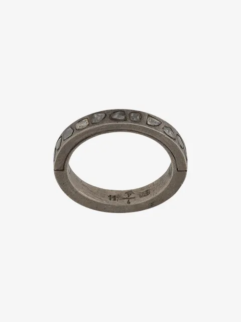 Parts of Four diamond detail band ring