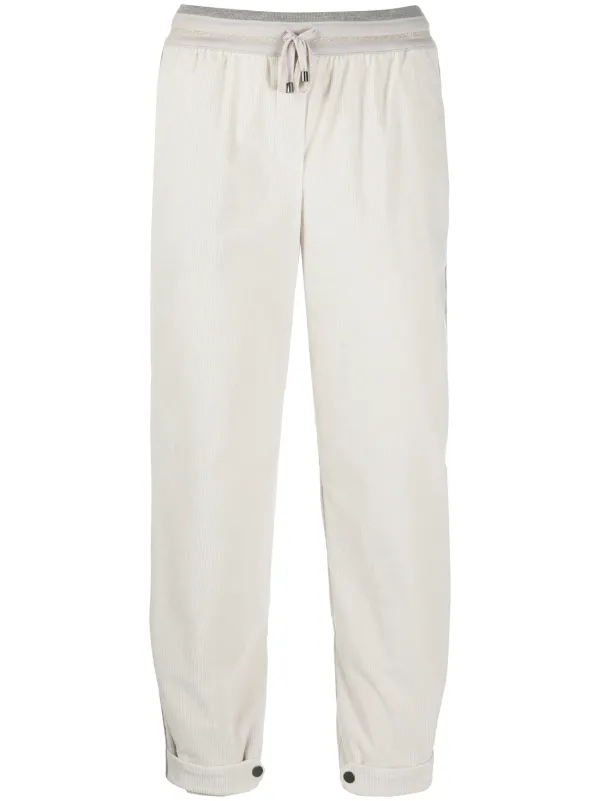drawstring cropped trousers