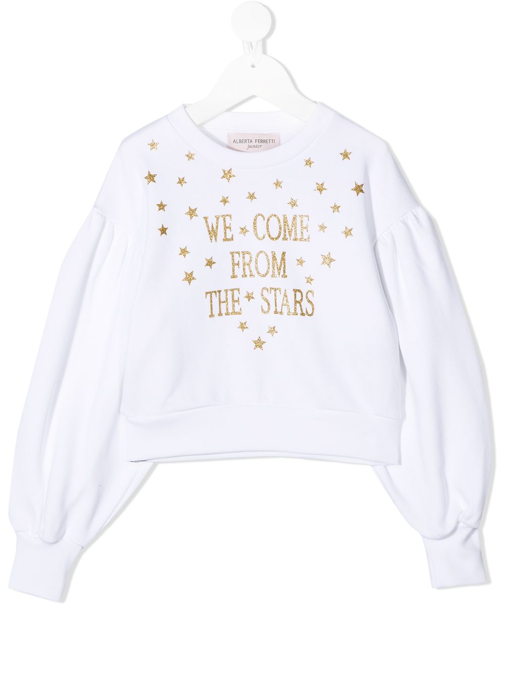 фото Alberta ferretti kids star-print crew neck jumper