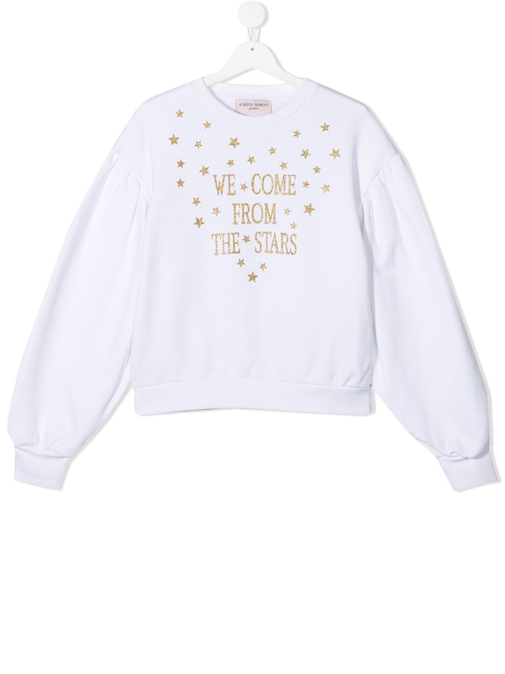 фото Alberta ferretti kids teen star-print crew neck jumper