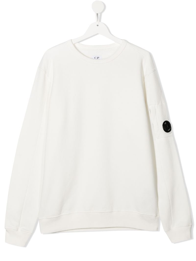 C.p. Company Teen Sweatshirt Mit Logo In White