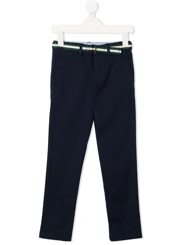 Belted slim fit trousers Clearance