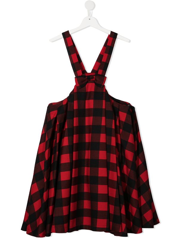 red check pinafore