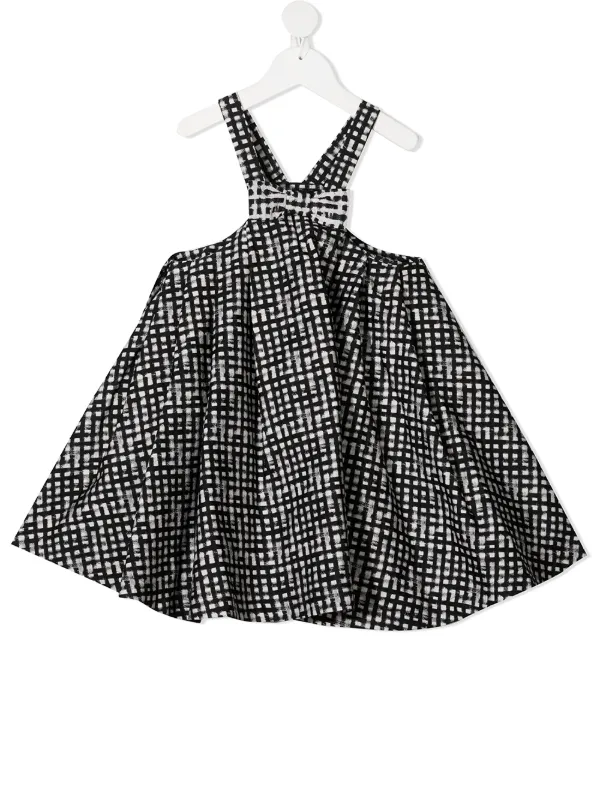 black and white pinafore