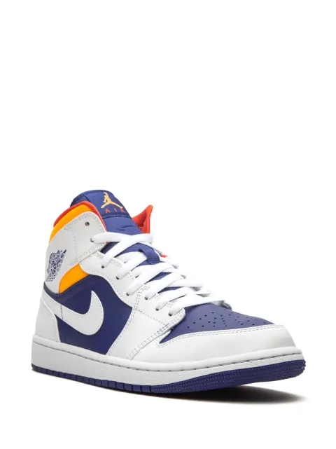 Jordan Air Jordan 1 Mid "Royal Blue/Laser Orange" sneakers 554724131 - 1