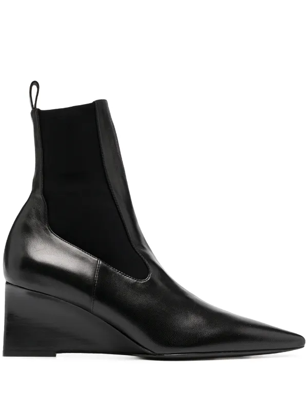 Jil Sander black pointed toe boots for 