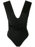 Brigitte Tania draped one-piece - Black