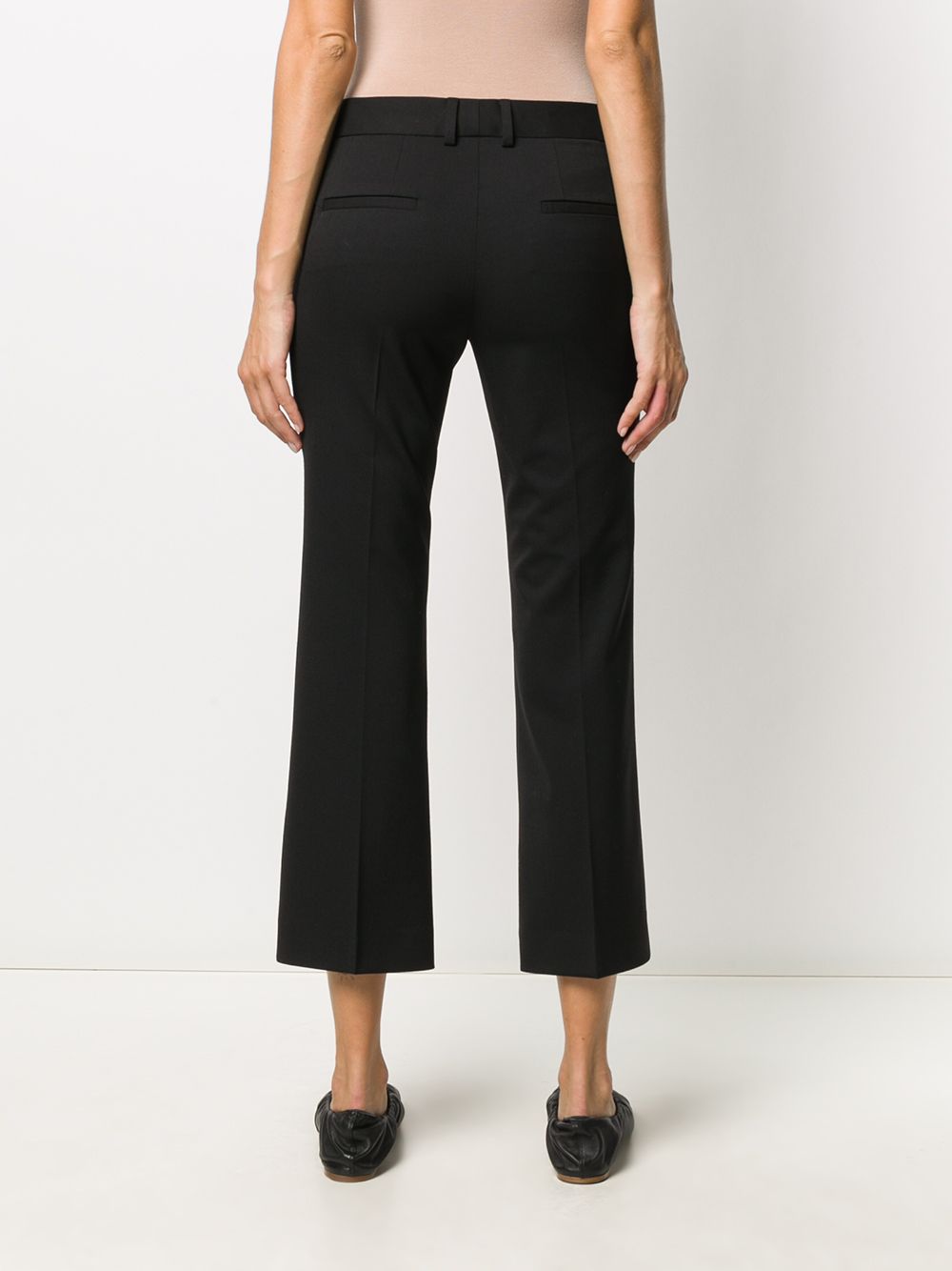 Shop Alberto Biani Cropped Tailored Trousers In 90 Black