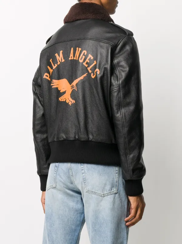 palm angels leather jacket