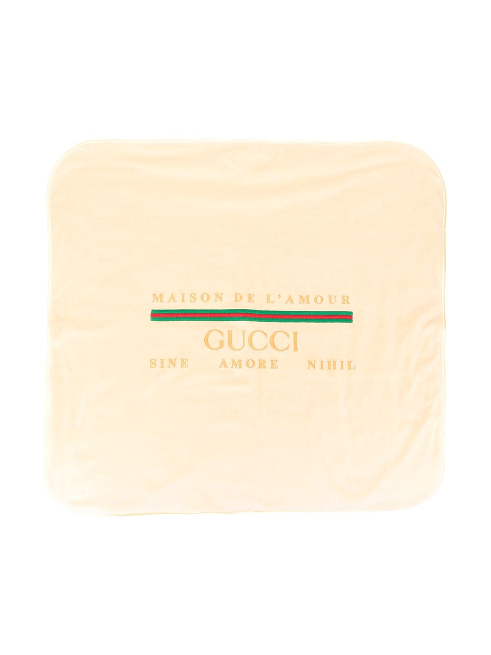 Gucci Maison De L'amour Embroidered Blanket In Yellow