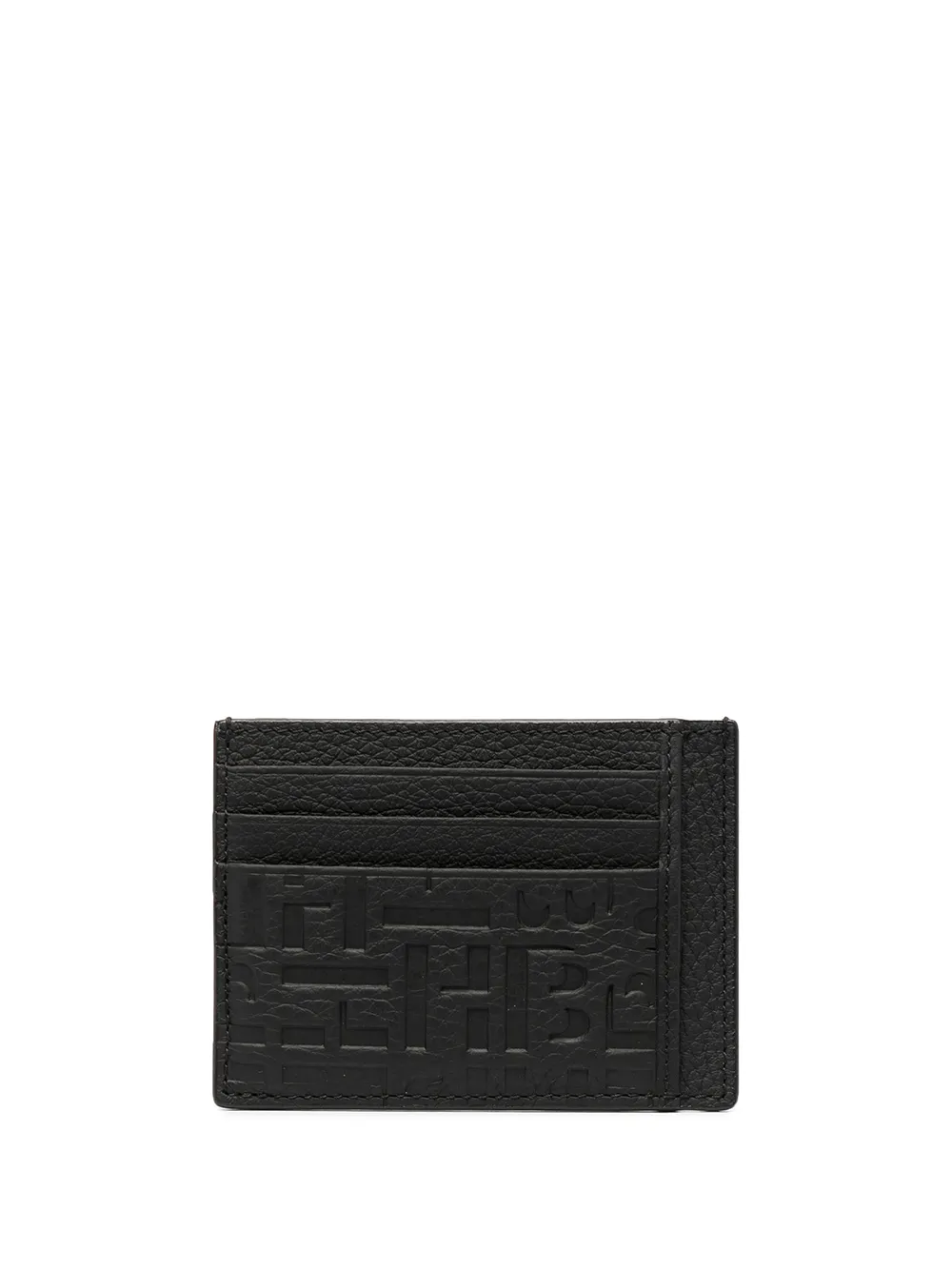 Click to view more detailed imagery on our partner's website Hugo Boss Pebbled-effect Leather Cardholder In Black