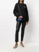 Image 2 of Moschino logo-embroidered laced-sleeve sweatshirt