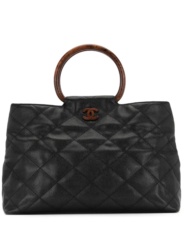 chanel quilted tote bag