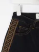Fendi Kids side panelled wide-leg jeans