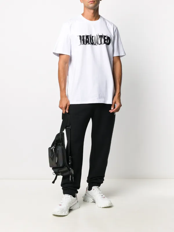 Tシャツ・カットソー MSGM CREW NECK COTTON T-SHIRT WITH HAUNTED PRINT MSGM Haunted crew-neck T-shirt | White | FARFETCH