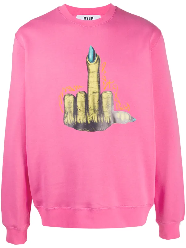 MSGM graphic print crew neck Sweatshirt Farfetch MSGM graphic print crew neck Sweatshirt Farfetch