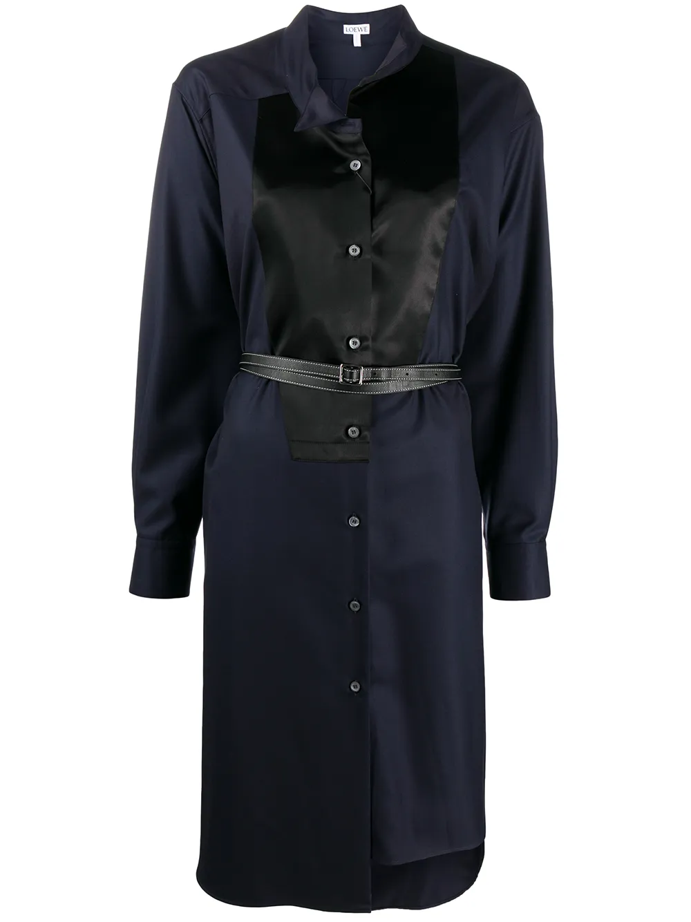 Asymmetric Midi Shirt Dress