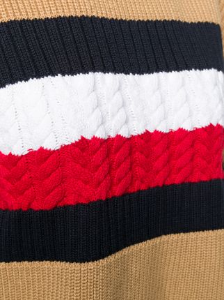 colour-block cable knit jumper展示图