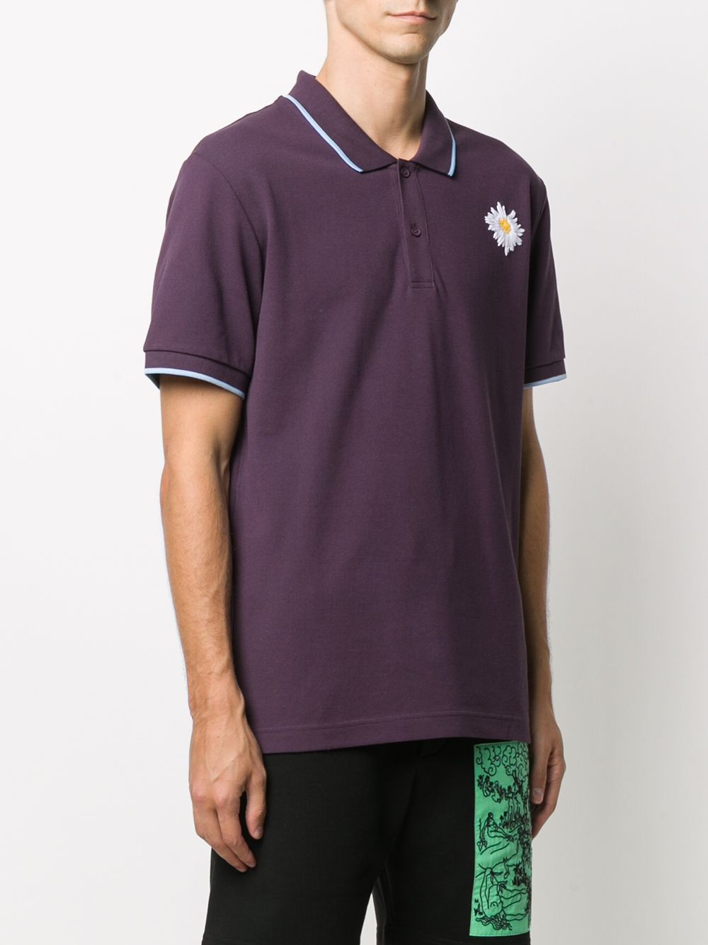 фото Mcq swallow logo embroidered polo shirt