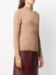 Courrèges chevron-ribbed mock neck sweater