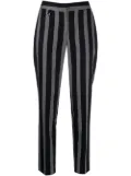 Lorena Antoniazzi striped peg trousers - Black