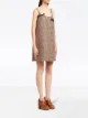 Prada houndstooth-pattern shift dress