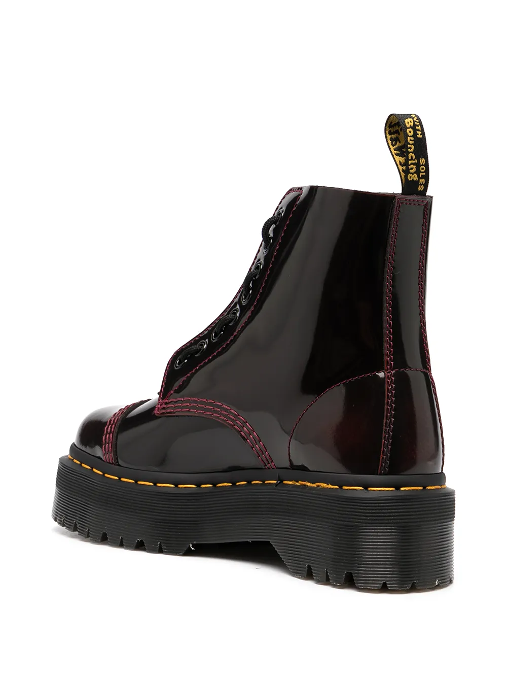 Dr. Martens Enkellaarzen met veters Rood