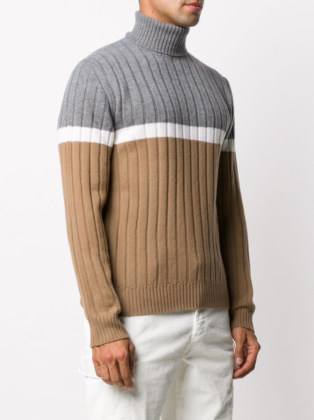 фото Eleventy colour-block roll neck jumper