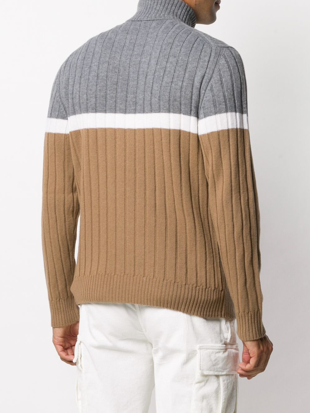 фото Eleventy colour-block roll neck jumper