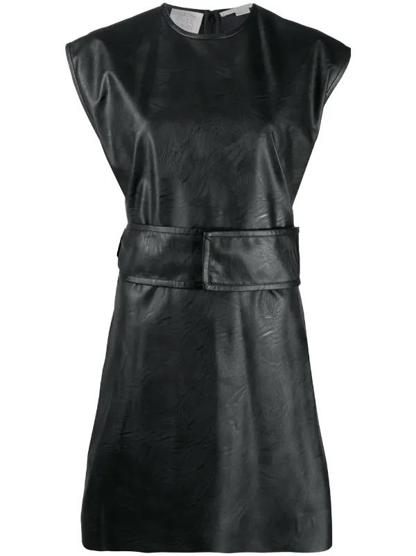 express faux leather dress