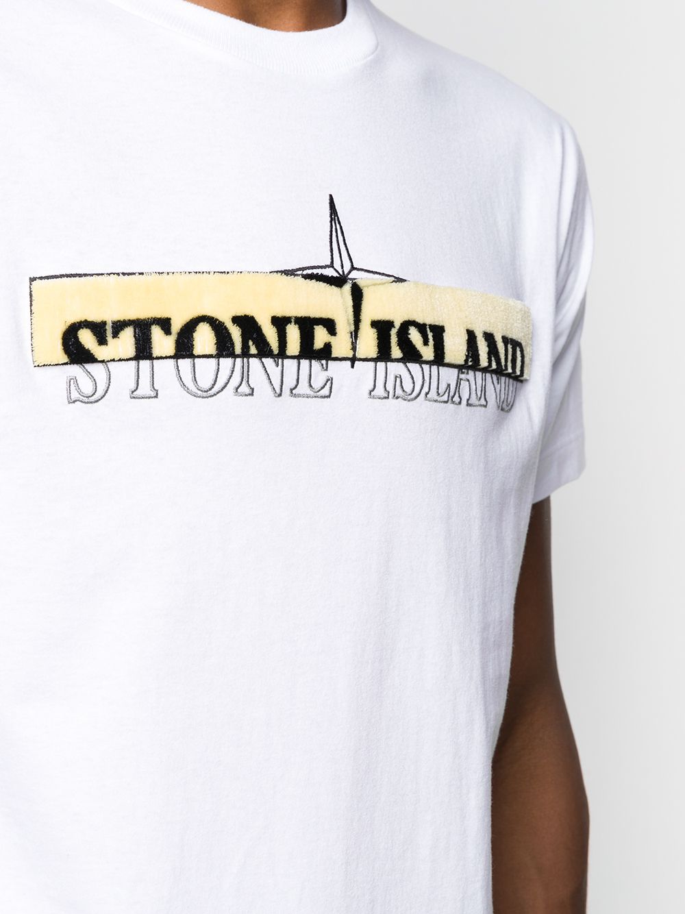 фото Stone island футболка с вышитым логотипом